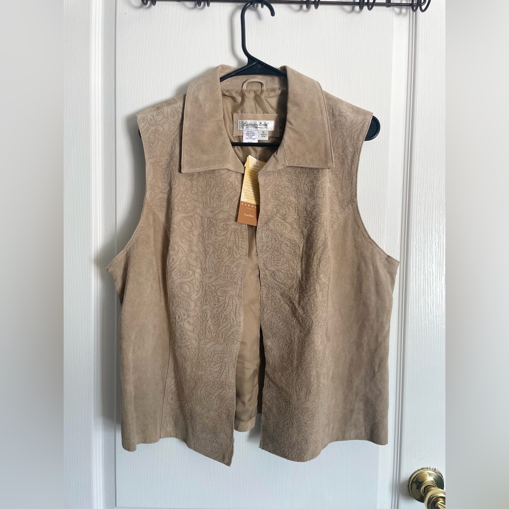 Vintage Coldwater Creek Leather Vest